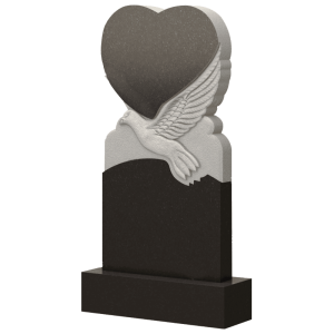 Памятник сердце с голубем, арт. П255