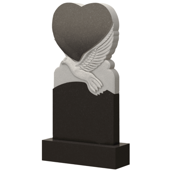 Памятник сердце с голубем, арт. П255